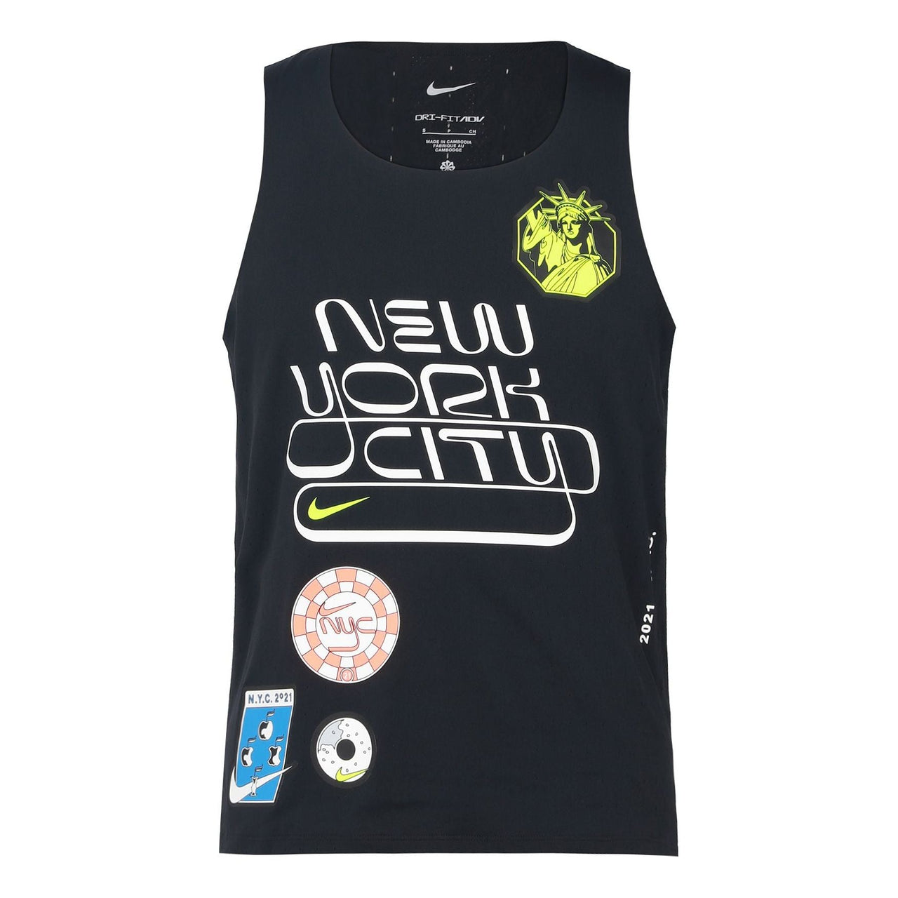 Men's Nike Printing Pattern Sleeveless Sports Black Vest DN7461-010