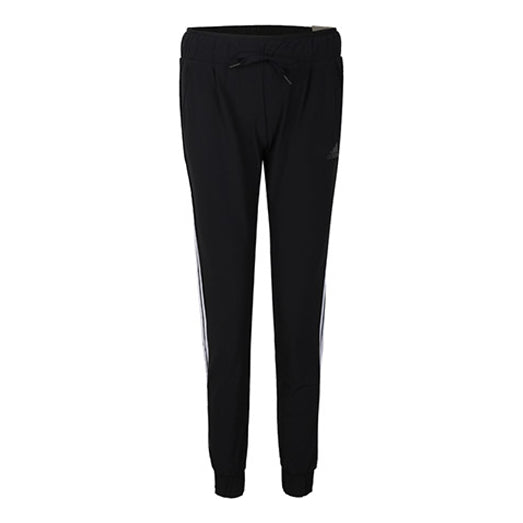 (WMNS) adidas Woven 3S Pant White Bundle Feet Sports Pants Black DW5724