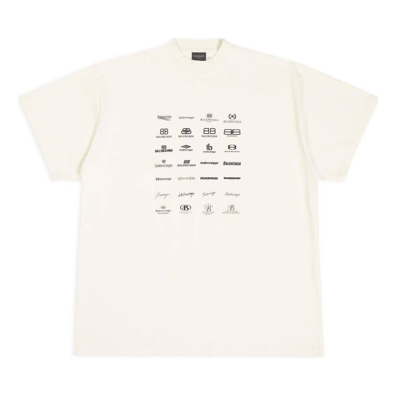 Balenciaga Archives Logos T-Shirt Oversized 'White' 712398TNVQ79784
