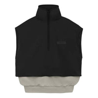 Fear of God Essentials SS24 Nylon Fleece Mockneck Vest 'Seal Jet Black' 202SP244295F