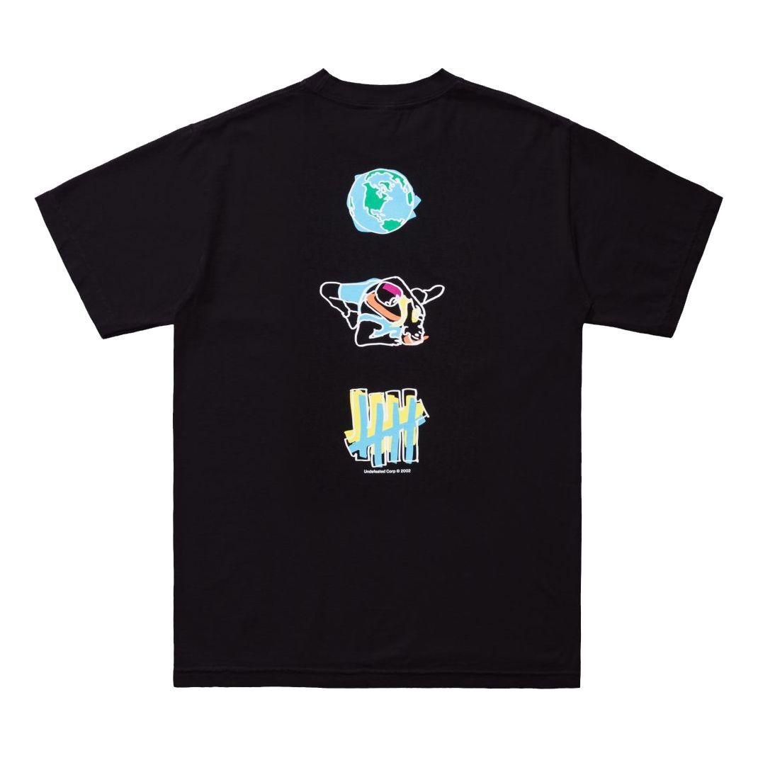 UNDEFEATED WRESTLING S/S TEE Back Applique Short-sleeve Tee Unisex Black 80101-BLACK