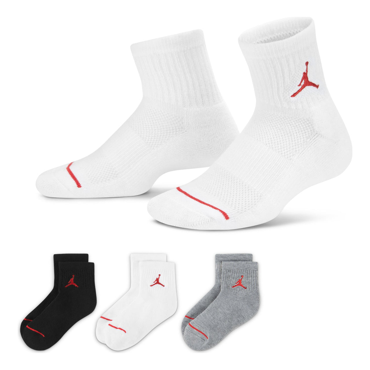 (GS) Air Jordan Comfortable Sports Socks (3 pairs) 'Multi-Color' HA5109-063