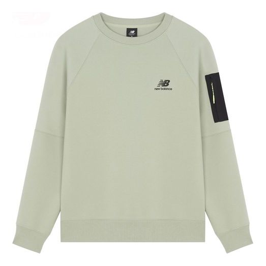 New Balance Men's New Balance Logo Printing Round Neck Pullover Green AMT21359-PGE
