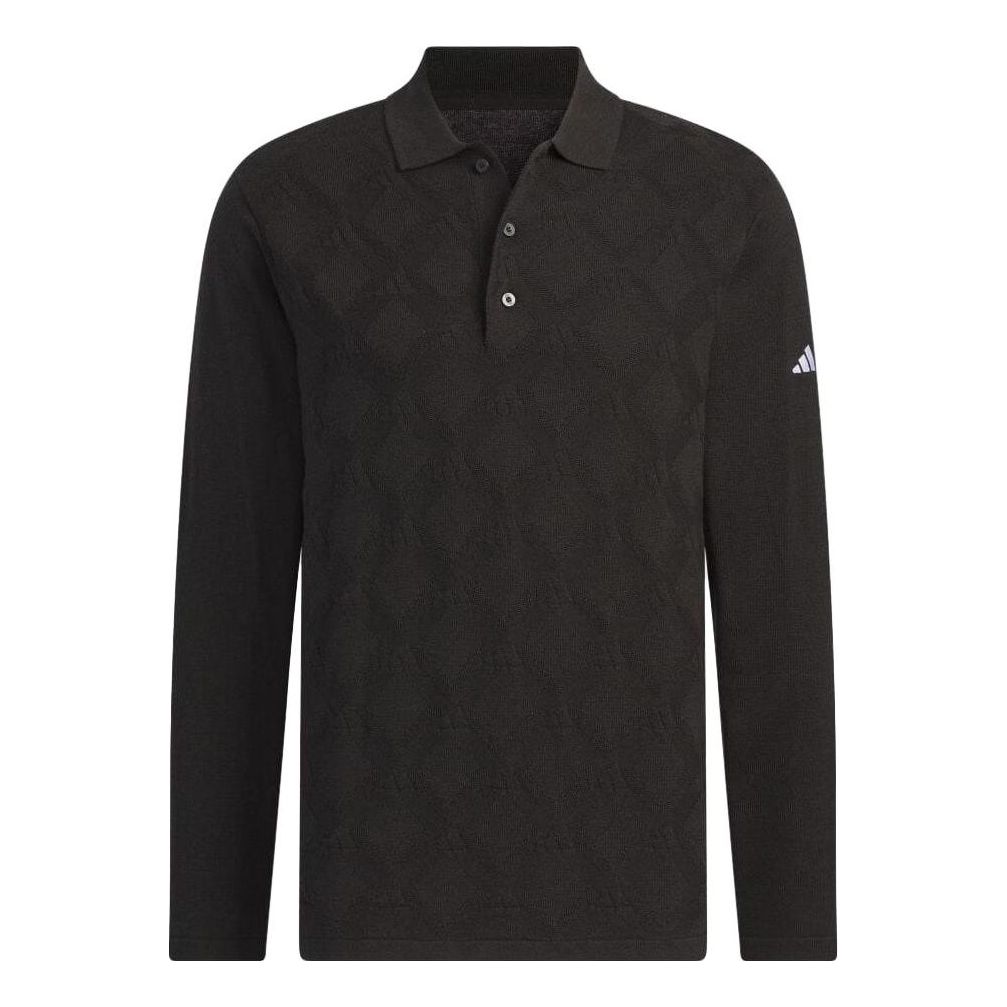 adidas Argyle Sweater Polo 'Black' HZ6079