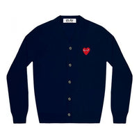 COMME des GARCONS PLAY Cardigan Red Emblem 'Navy' AZ-N008-051-2