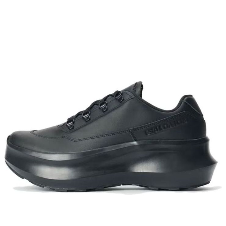 (WMNS) COMME des GARONS SALOMON SR811 Leather Platform 'Black' 473579