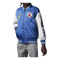 (GS) Air Jordan Leather Jacket 'Blue' FJ5347-485