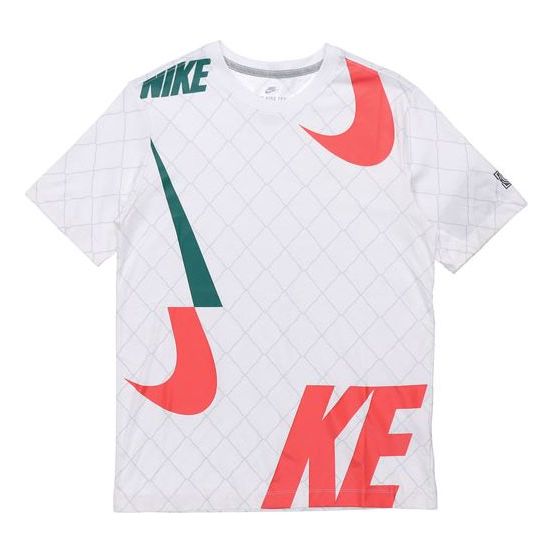 Men's Nike Printing Short Sleeve White T-Shirt CK1178-100