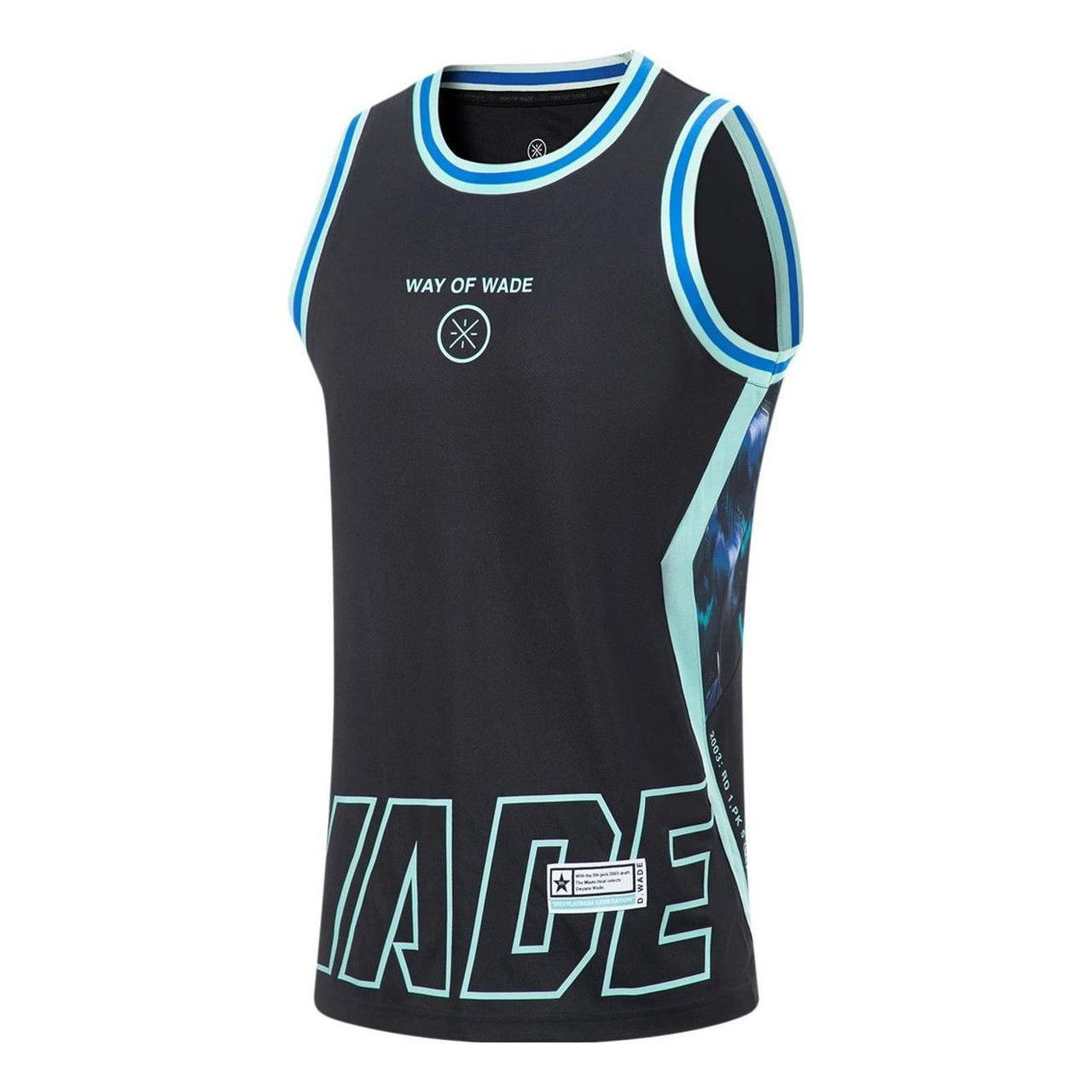 Li-Ning Way Of Wade Graphic Basketball Jersey 'Black Ocean' AAYT535-11