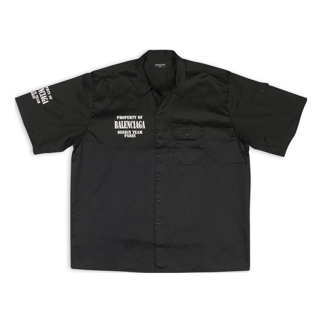 Balenciaga Property Of Short Sleeved Shirt Oversized 'Black' 704387TKP241000
