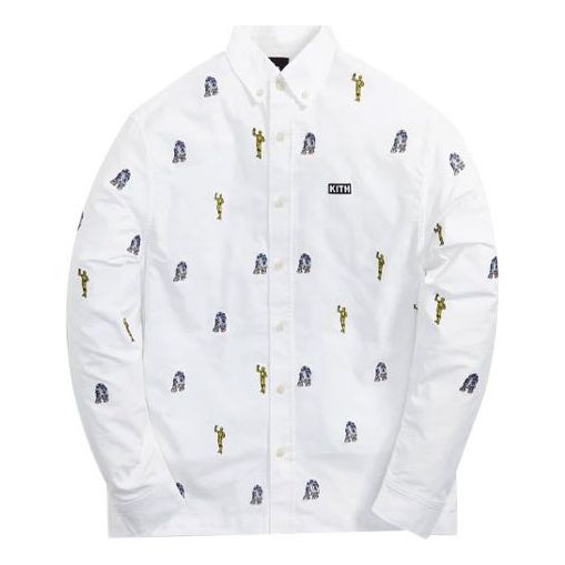 KITH x STAR WARS Button Down Oxford Shirt 'White' KHM030187-101