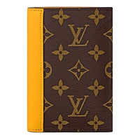 LOUIS VUITTON Passport Cover Monogram Macassar Canvas 'Yellow' M82864