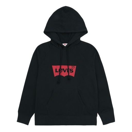 (WMNS) هودي مطبوع عليه شعار الأبجدية من Levi's، أسود، 35946-0099