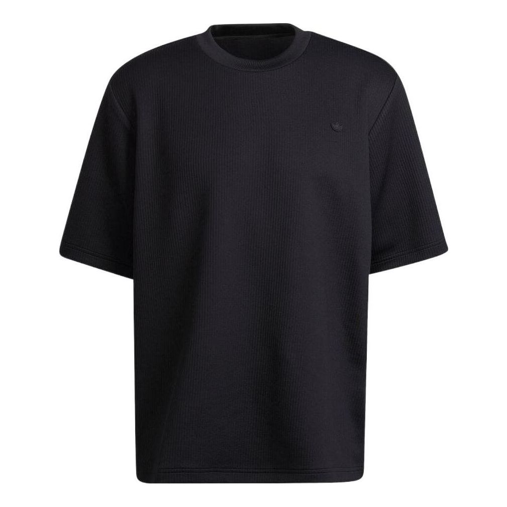 adidas Adicolor Trefoil Pliss Tee Asia Sizing 'Black' HC4607