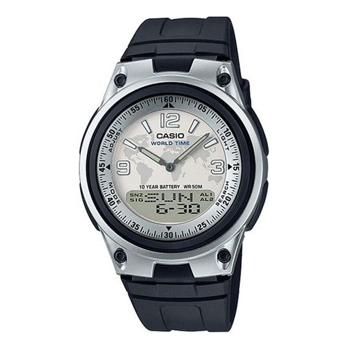 CASIO Waterproof Analog White Analog/Digital Combo AW-80-7A22021