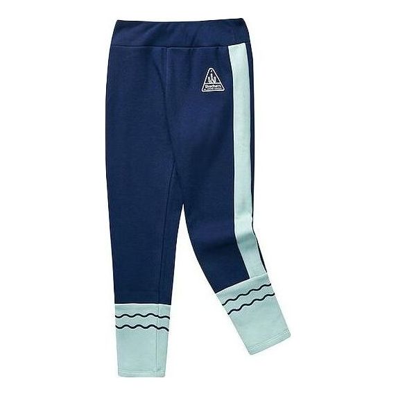 (GS) Skechers Mid-Waist Straight Tight Fleece Lined Leggings 'Navy Teal' L423G120-007D