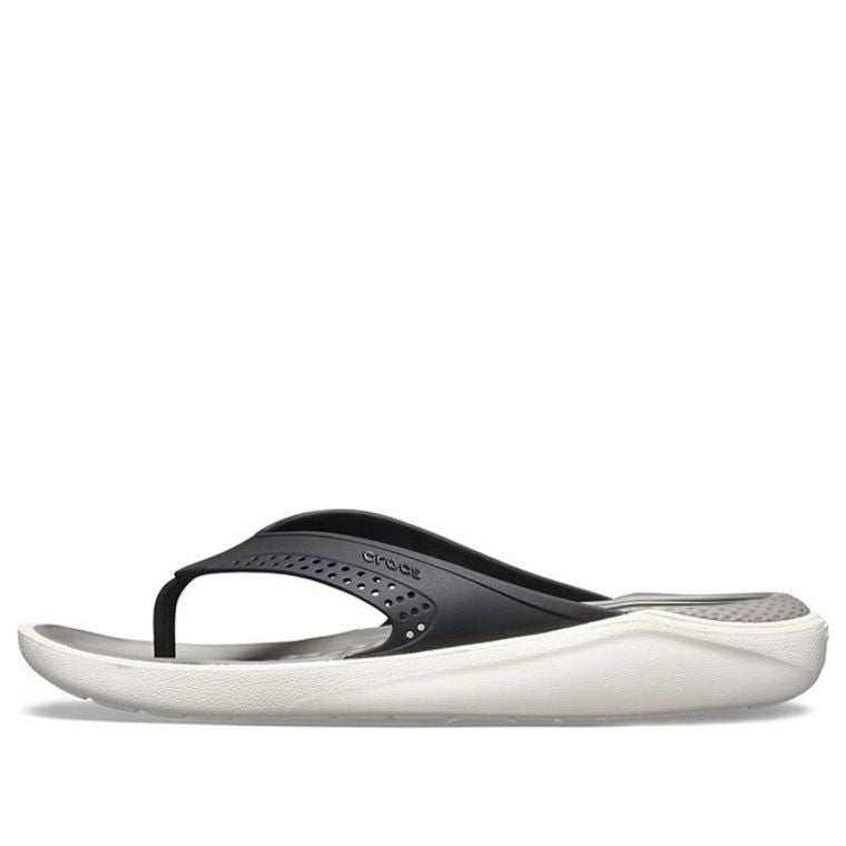 Crocs LiteRide Beach Flip-Flops Black Gray 'Black Grey' 205182-05M