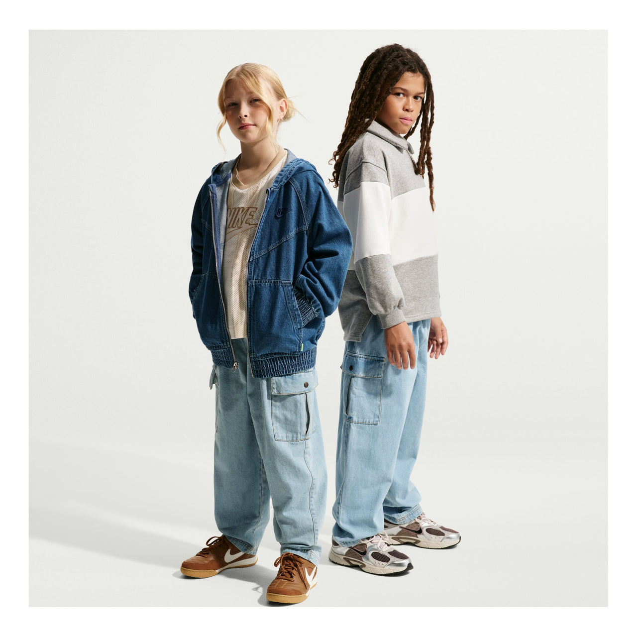 (GS) Nike Sportswear Collection Windrunner Denim Cargo Pants 'Light Armory Blue' IO0197-440