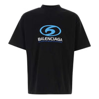 Balenciaga Surfer T-shirt 'Black Blue' 764235TPVU61165
