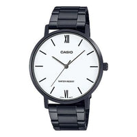 Casio Dress Classic Minimalistic Analog Steel Strap Watch 'Black White' MTP-VT01B-7B
