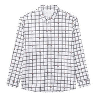 FILA x MIHARA Crossover Plaid Shirt White Plaid F71M038401F-WT