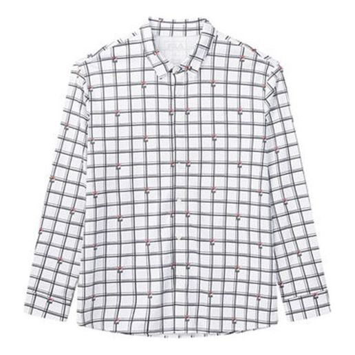 FILA x MIHARA Crossover Plaid Shirt White Plaid F71M038401F-WT