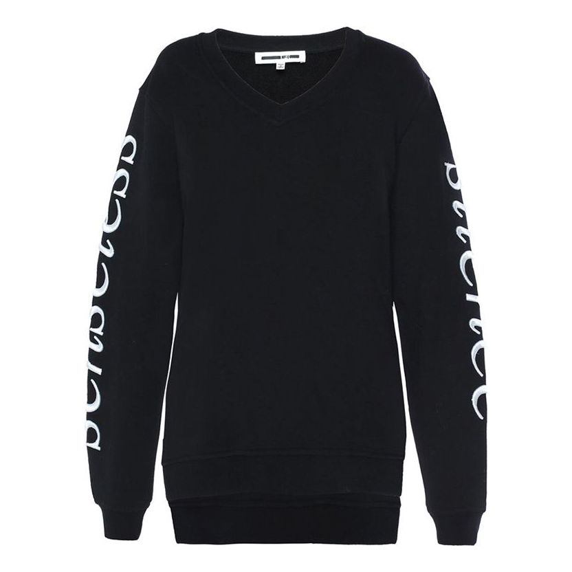 (WMNS) Alexander McQueen Cotton Printing Long Sleeves Pullover Sweatshirt 'Black' 466786-RIJ21-1000