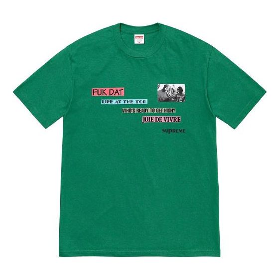 Supreme FW22 Week 1 Joie De Vivre Tee T SUP-FW22-007-GRN