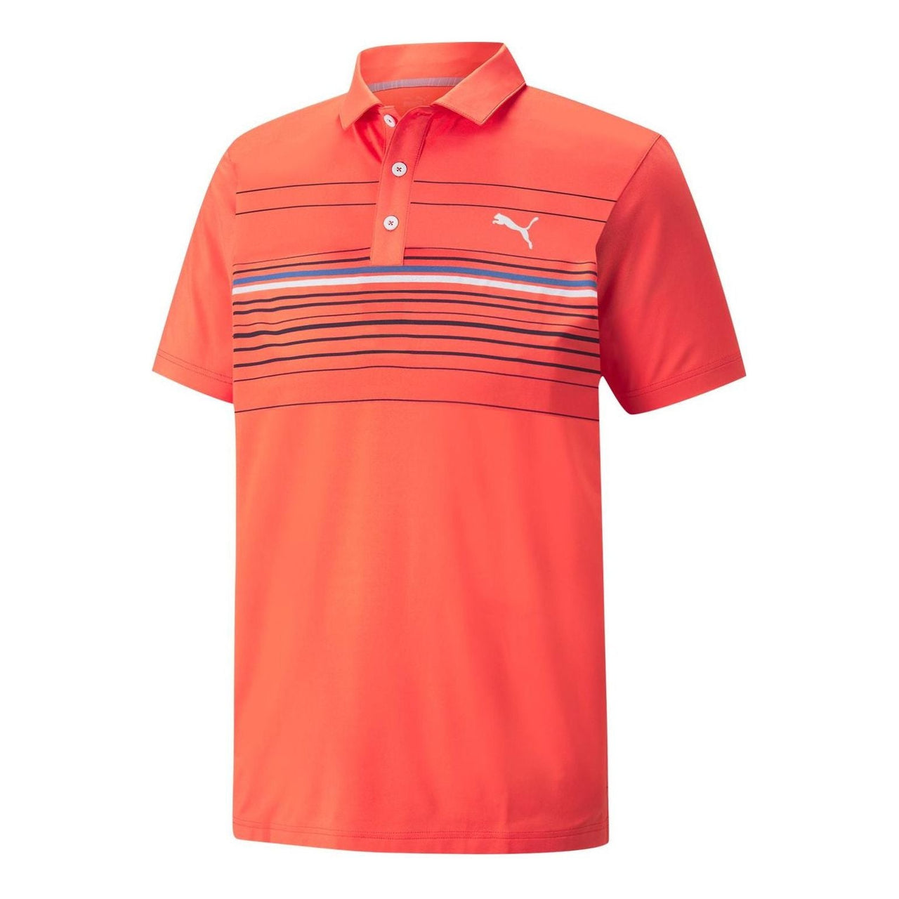 PUMA Mattr Striper Golf Polo Shirt 'Orange' 532977-03