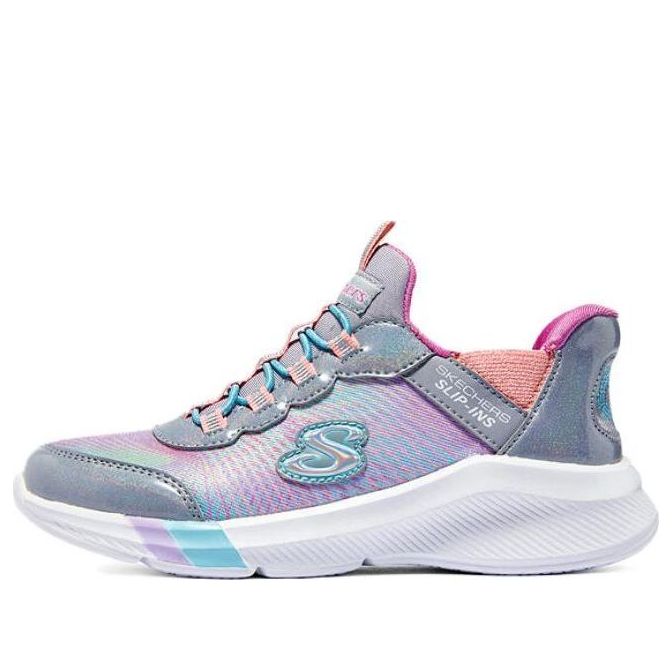 (GS) Skechers Slip-Ins Dreamy Lites Colorful Prism 'Grey' 303514L-GYMT