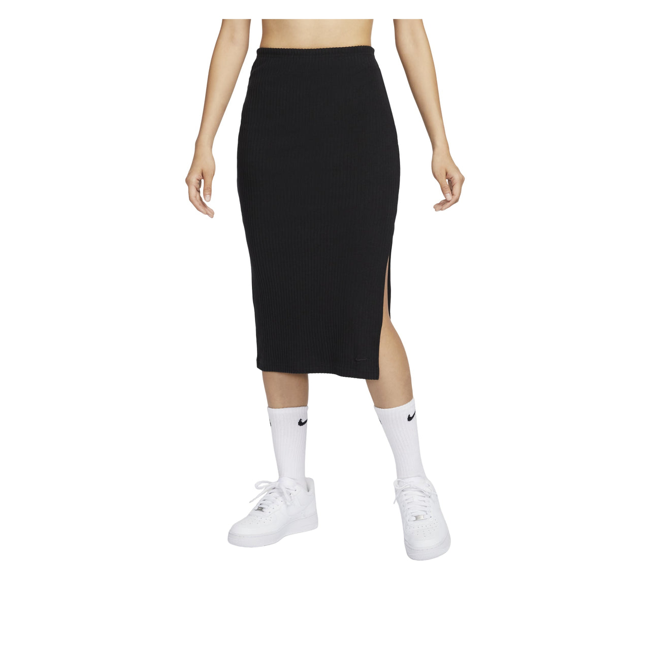 (WMNS) Nike Sportswear Chill Rib Skirt 'Black' FQ1637-010