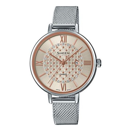 CASIO Waterproof SHEEN Quartz Sapphire Crystal Silver Analog SHE-4059M-4AU