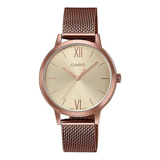 CASIO SHEEN Stainless Steel Strap Waterproof Quartz Rose Gold Analog LTP-E157MR-9A