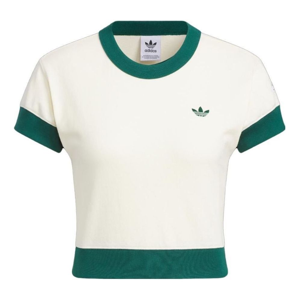 (WMNS) adidas Originals x Notitle Tennis T-Shirts 'White Green' IN1078