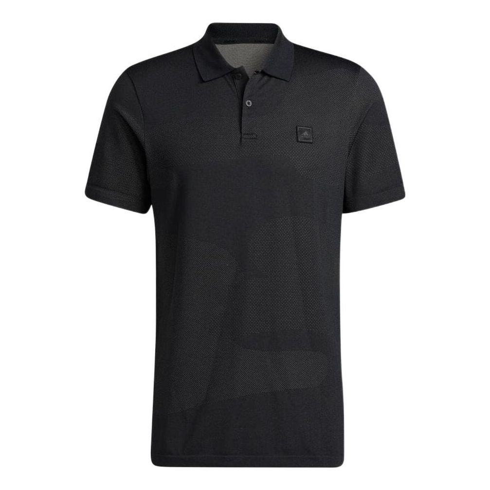 adidas Golf Side Short Sleeve Shirt Men's Black HS9445