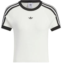 (WMNS) adidas Originals 3-Stripes Graphic Knit T-shirt Asia Sizing 'White Black' JI7049