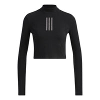 (WMNS) adidas Swarovski Long Sleeve T-Shirt 'Black White' HB8568