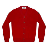 COMME des GARCONS PLAY Cardigan Black Sleeve Emblem 'Red' AZ-N046-051-4
