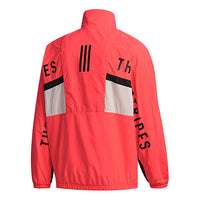 adidas Alphabet Colorblock Stand Collar Jacket Red FM5458