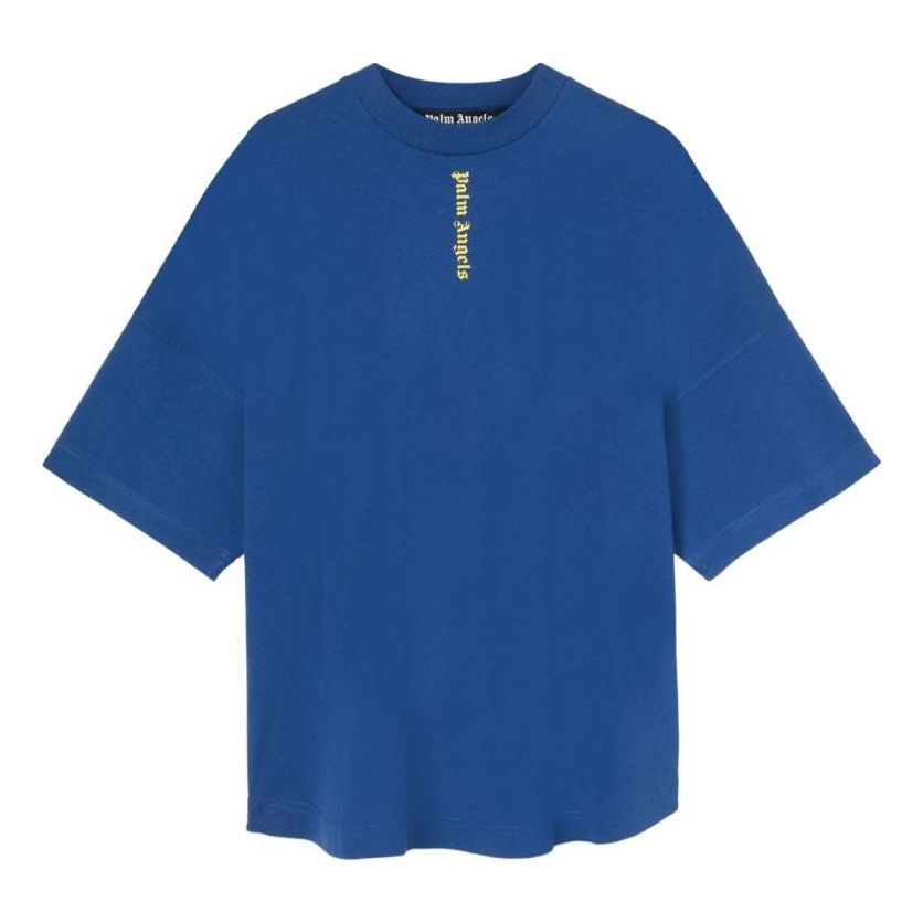 Palm Angels NS Logo Over T-Shirt 'Blue White' PMAA002C99JER0074601