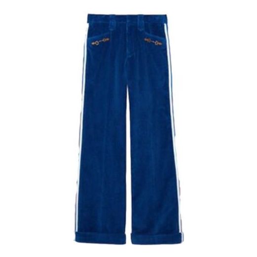 Gucci x adidas Corduroy Trousers With Horsebit In Blue 696656-Z8A36-4593