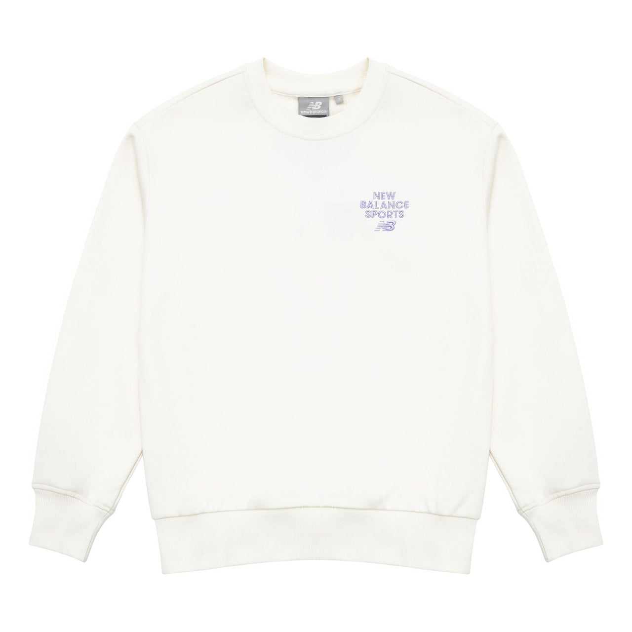 New Balance Logo Print Pullover Asia Sizing 'White Purple' 5CD12152-IV