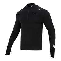 Nike Therma FIT Repel Element Long Sleeves Tee 'Black Red' FD4064-010
