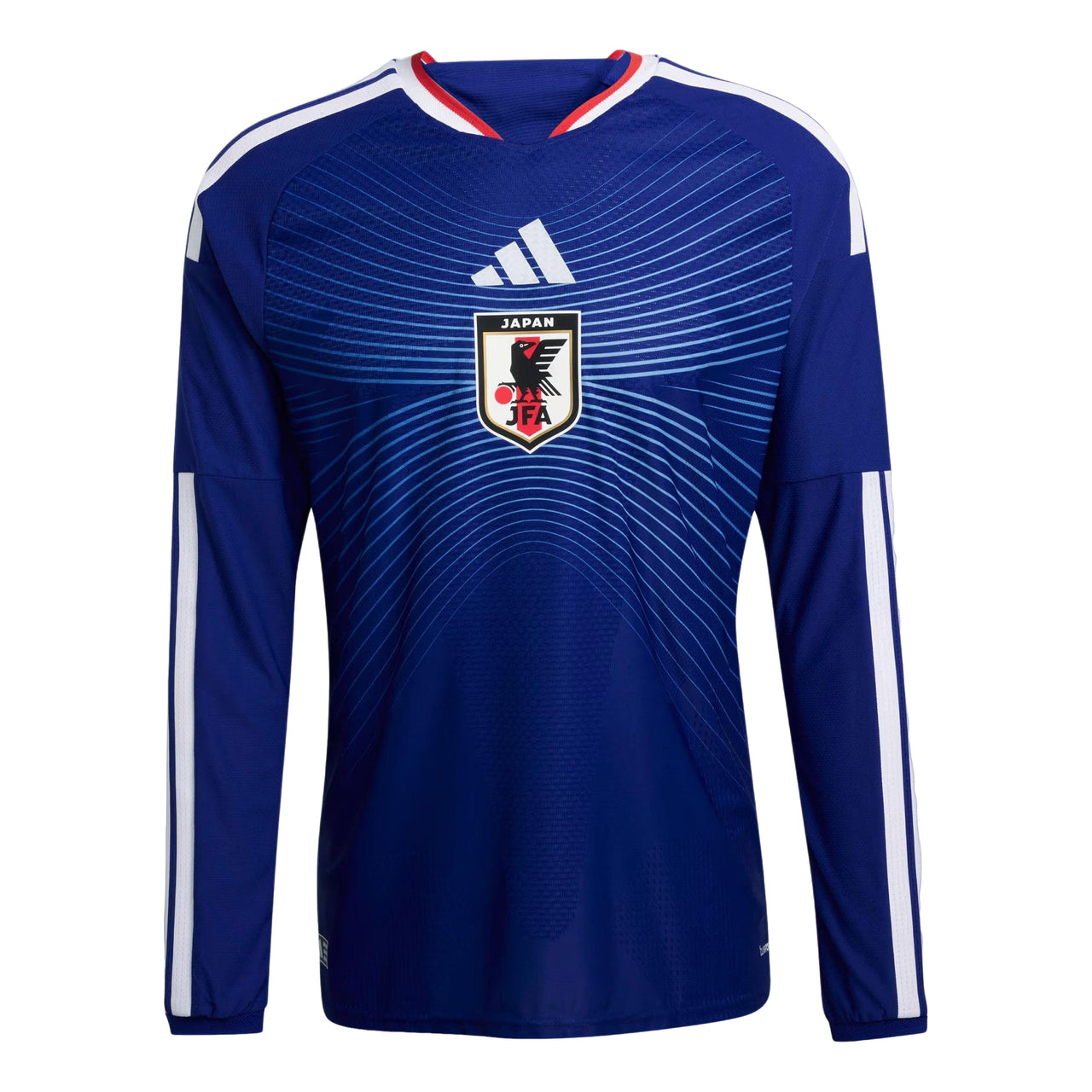 adidas Japan National Football Team 2026 Home Authentic Long Sleeve Jersey Asia Sizing 'Japan Blue Ash Blue' JZ9681