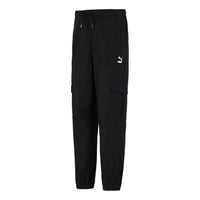 PUMA Woven Cargo Bundle Feet Casual Long Pants Black 533101-01