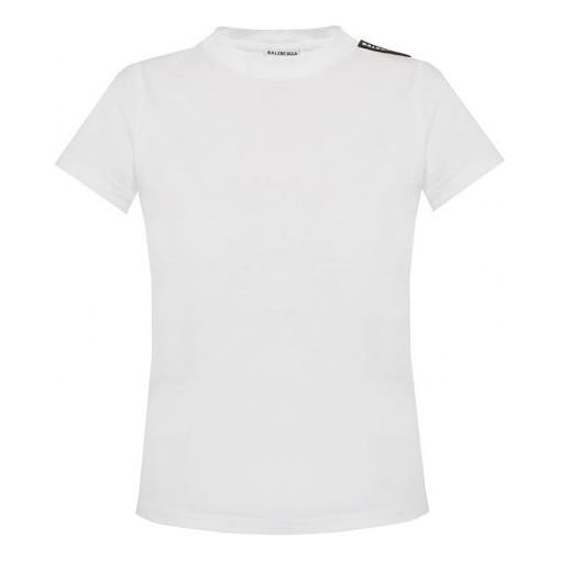 Balenciaga Casual Rose Short Sleeve White 571213TEVB69044