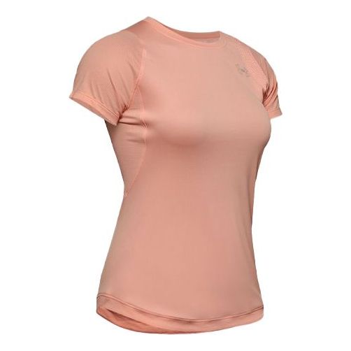 (WMNS) Under Armour UA Qualifier Running Sports Short Sleeve Pink 1353465-689