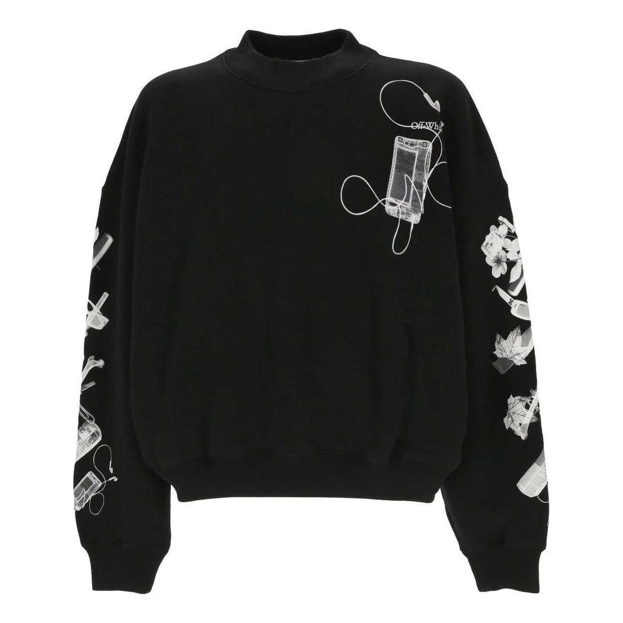 Off-White Scan Arr Over Crewneck Sweatshirt 'Black White' OMBA070S24FLE0011009