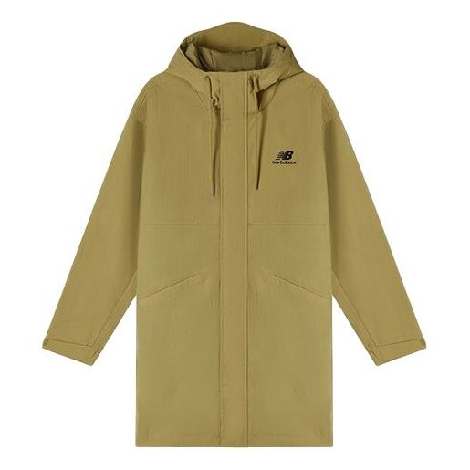 New Balance Casual Lifestyle Long Jacket Asia Sizing 'Olive Green' AMJ11337-BEI