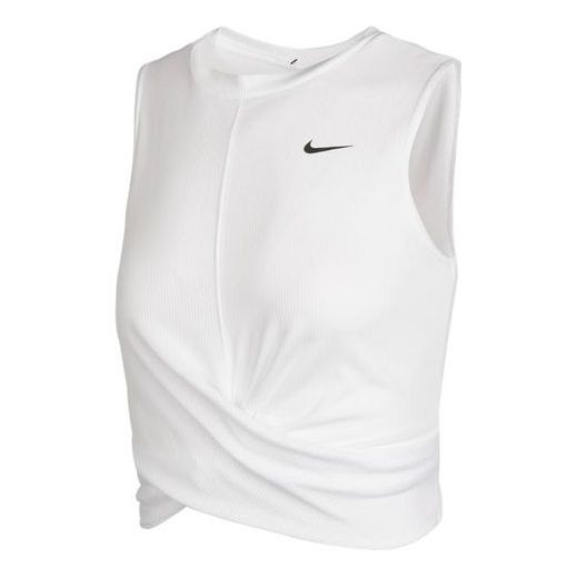 (WMNS) سترة رياضية قصيرة Nike Dri-Fit باللون الأبيض 930494-100